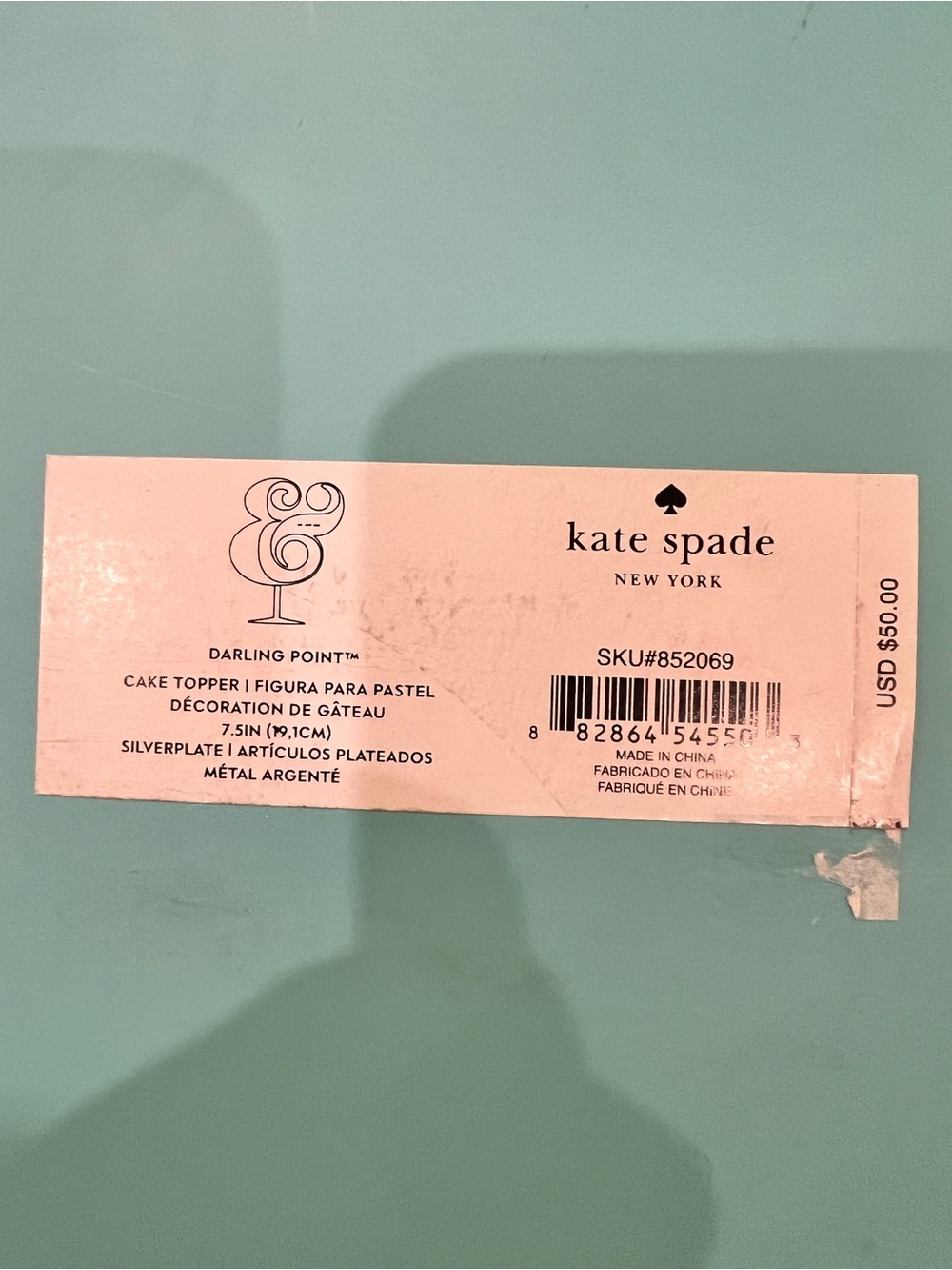 Kate Spade Darling Point Cake Topper Mr and Mrs - Picture 5 of 8